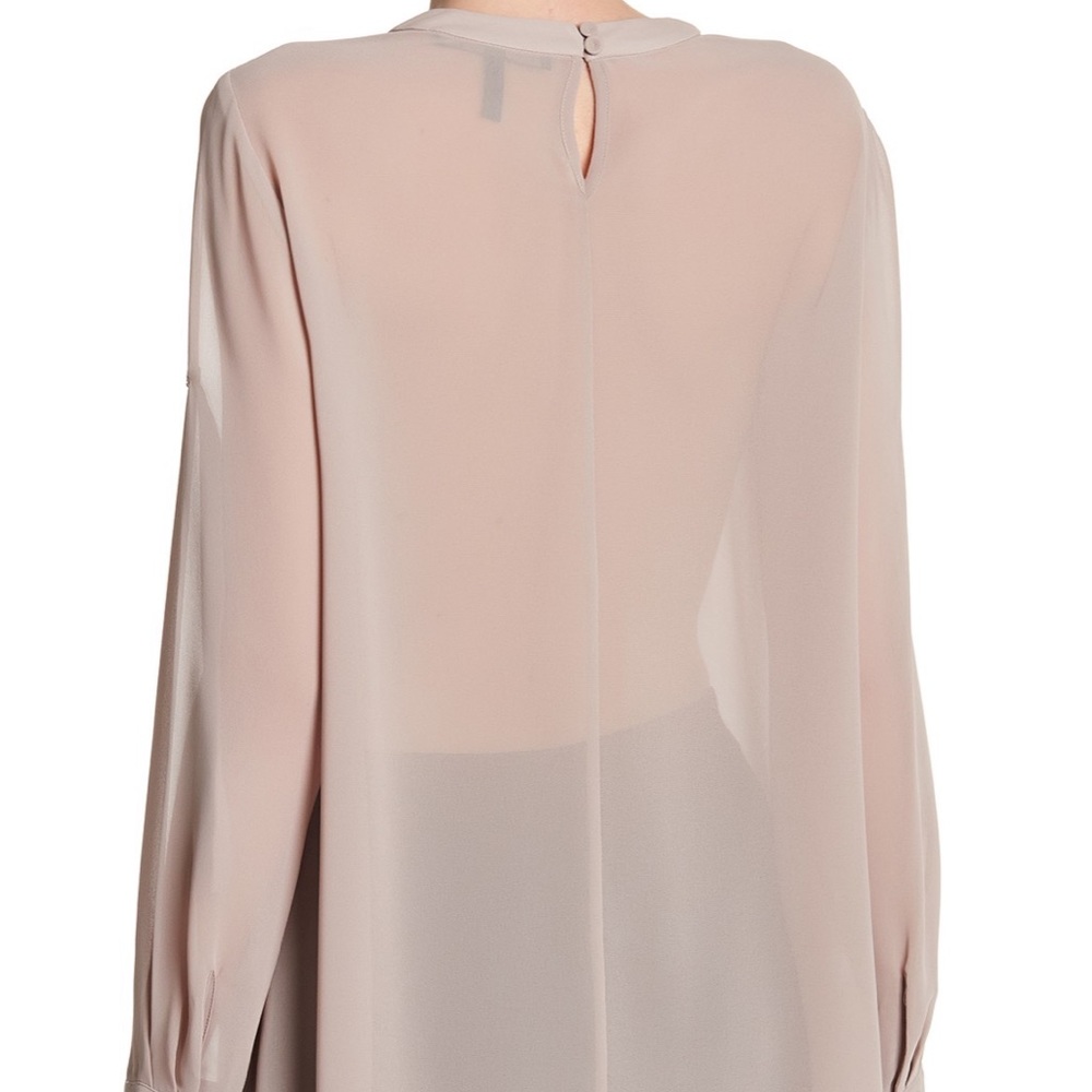 Bcbg Front Chiffon Solid Blouse - image 3